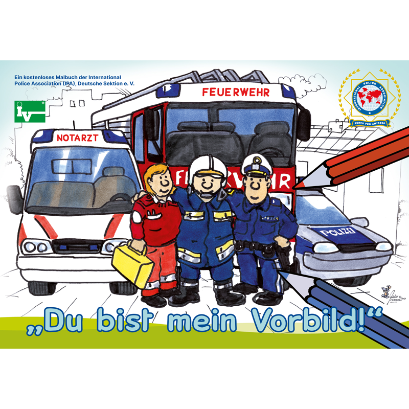 International Police Association IPA Deutschland Titelbild Malbuch Du bist mein Vobild
